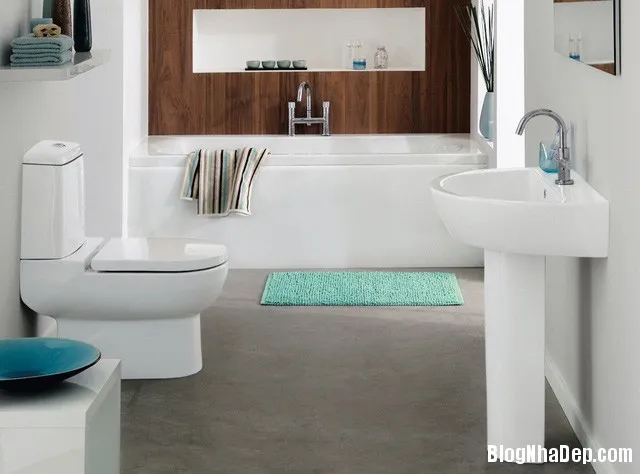 Áp dụng phong cách tối giản cho không gian phòng tắm thêm xinh