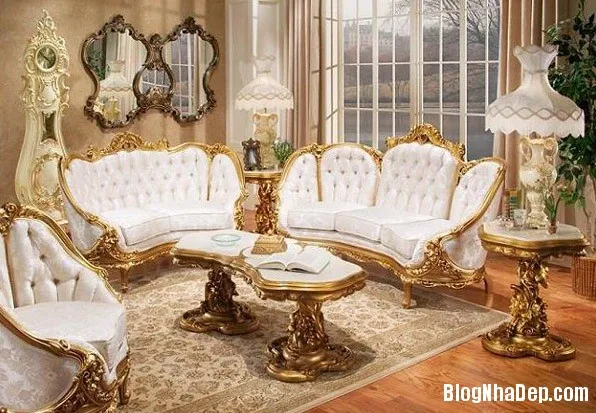 Mẫu phòng khách sang trọng với phong cách Victoria cổ điển
