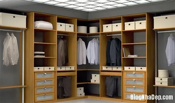 Thiết kế phòng chứa quần áo sang trọng với kính
